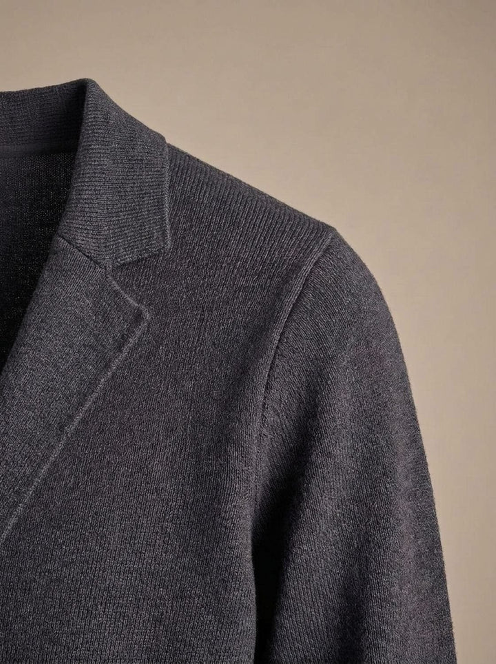 Herren Slim-Fit Button-Front Strickjacke mit Reverskragen