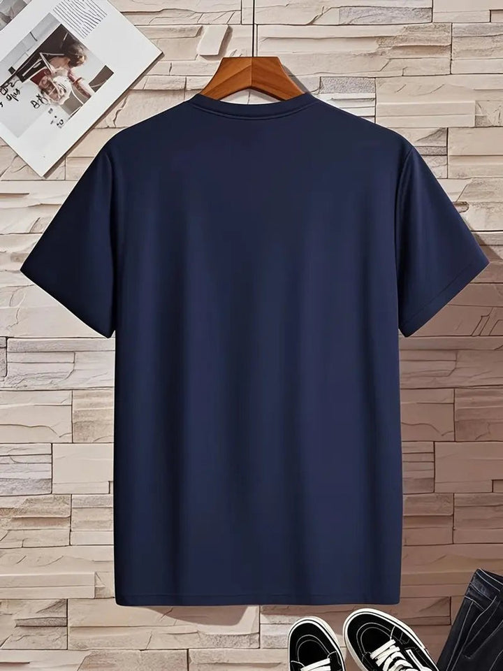 Herren Slim-Fit V-Ausschnitt Kurzarm T-Shirt