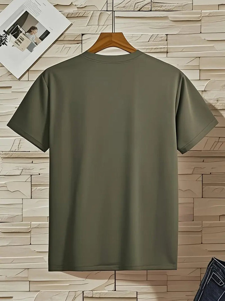 Herren Slim-Fit V-Ausschnitt Kurzarm T-Shirt