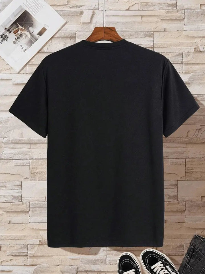 Herren Slim-Fit V-Ausschnitt Kurzarm T-Shirt