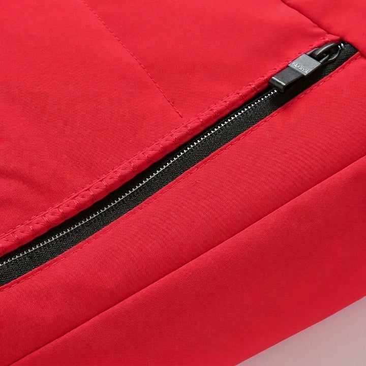 Herren Steppjacke Gefütterte Winterjacke mit Stehkragen Reißverschluss