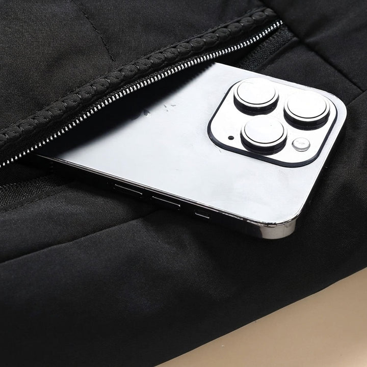 Herren Steppjacke Gefütterte Winterjacke mit Stehkragen Reißverschluss