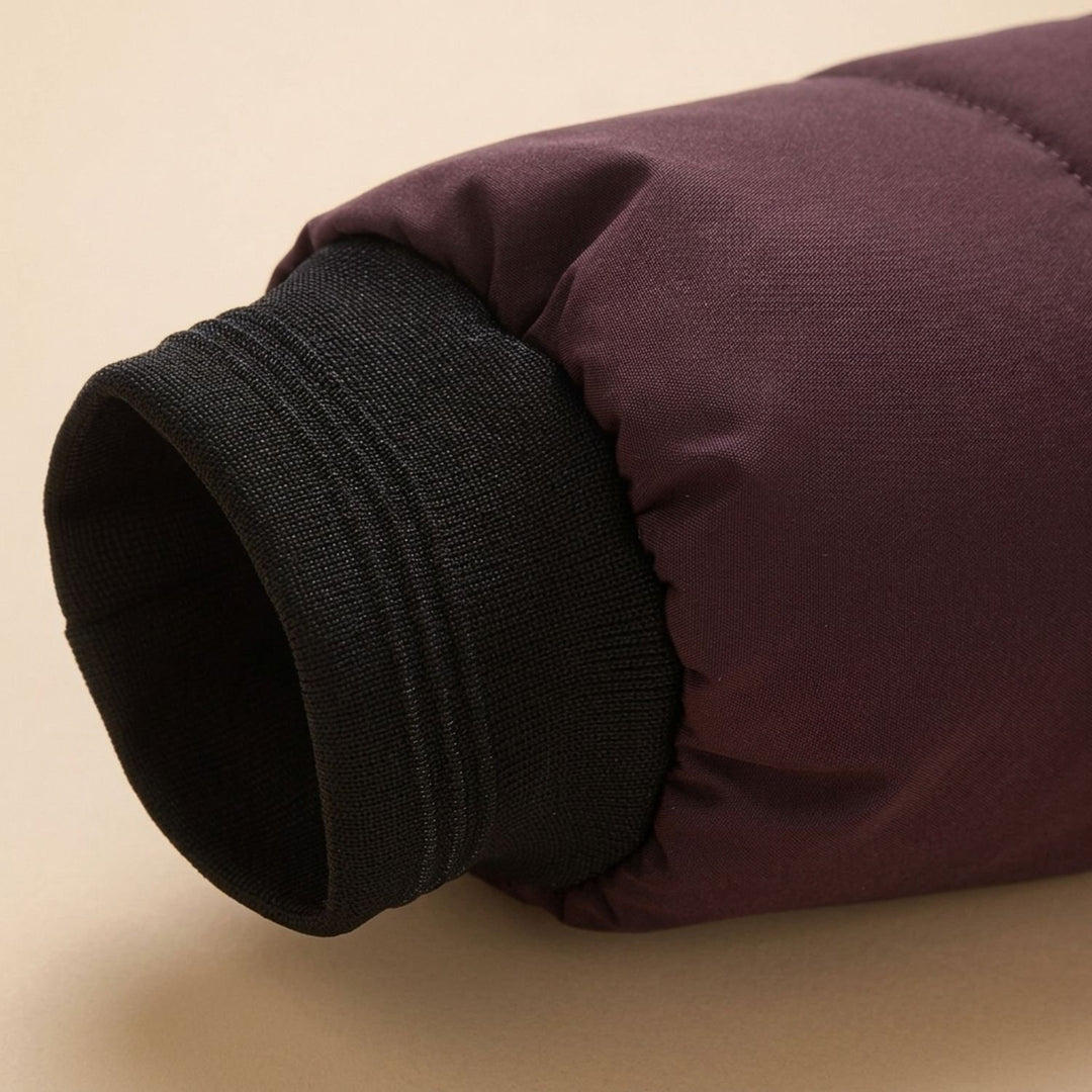 Herren Steppjacke Gefütterte Winterjacke mit Stehkragen Reißverschluss