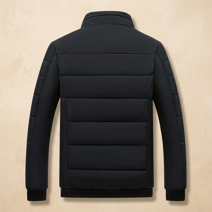 Herren Steppjacke Gefütterte Winterjacke mit Stehkragen Reißverschluss