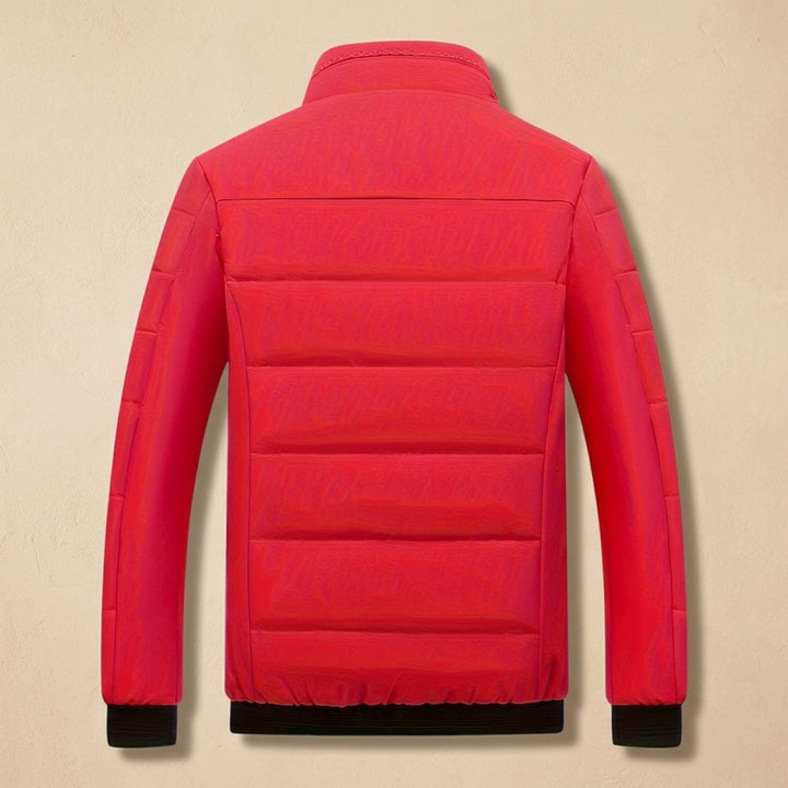 Herren Steppjacke Gefütterte Winterjacke mit Stehkragen Reißverschluss
