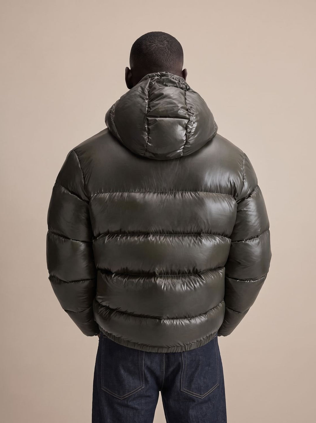 Herren Steppjacke mit Kapuze Wasserabweisende Daunenjacke