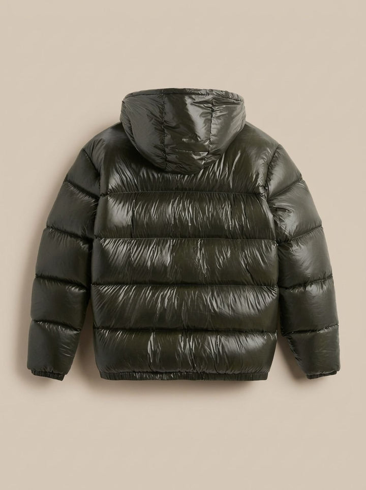 Herren Steppjacke mit Kapuze Wasserabweisende Daunenjacke