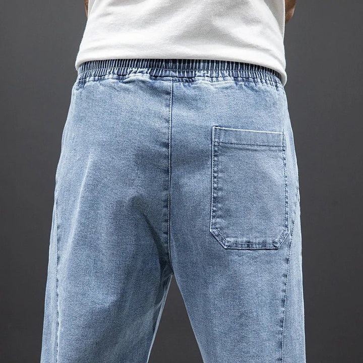 Herren Stretch Denim Jogger Hose mit elastischem Bund