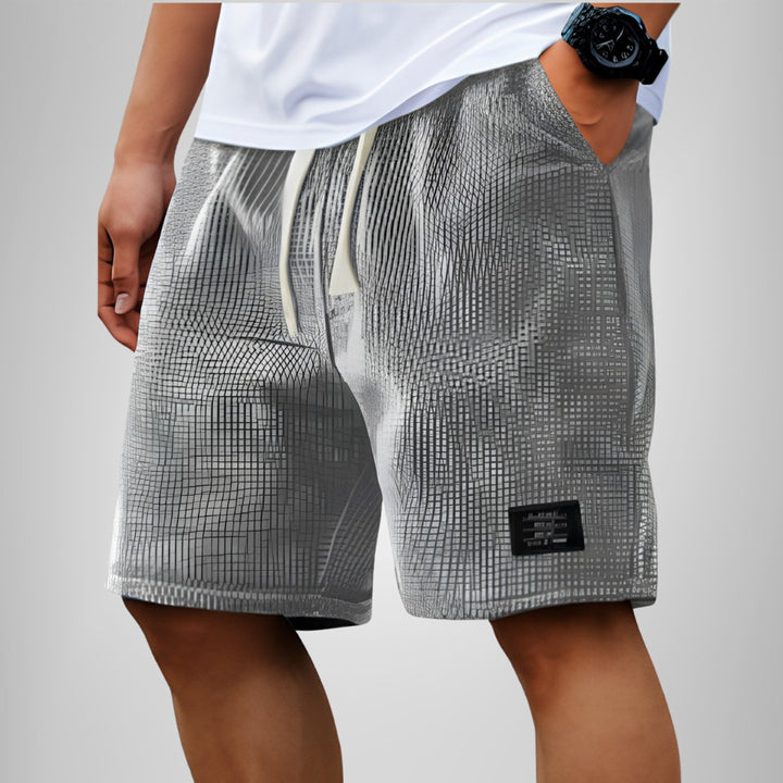 Herren Strukturierte Kordelzug Freizeit-Shorts
