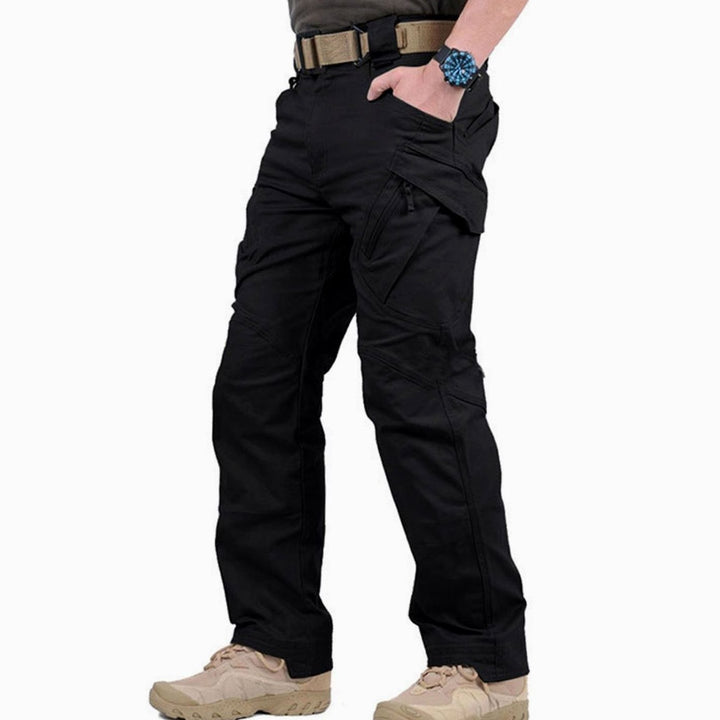 Herren Tactical Cargo Hose Outdoor Wandern Mehrfachtaschen Verstärkte Nähte - Schwarz