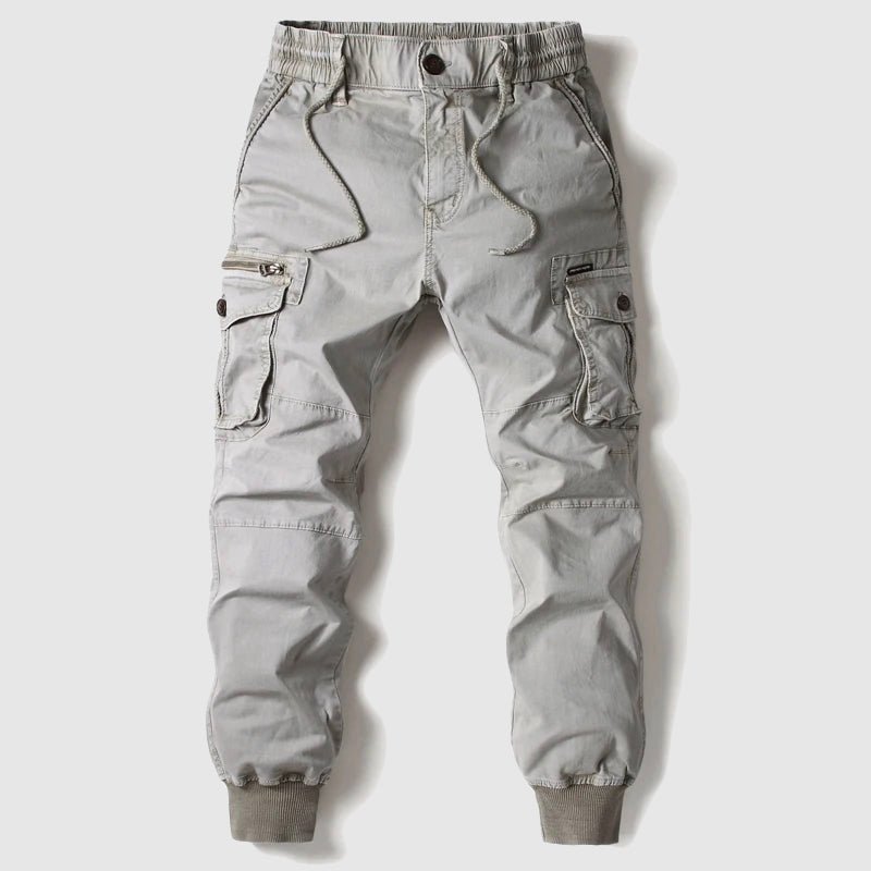 Herren Taktische Cargo Jogger Hose Elastischer Bund - Grey