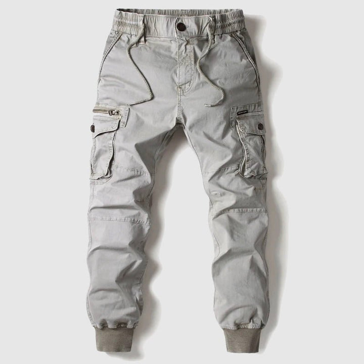 Herren Taktische Cargo Jogger Hose Elastischer Bund - Grey