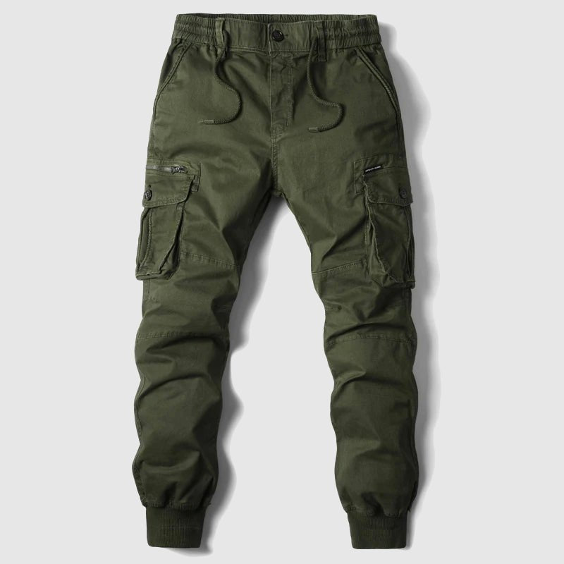 Herren Taktische Cargo Jogger Hose Elastischer Bund - Green