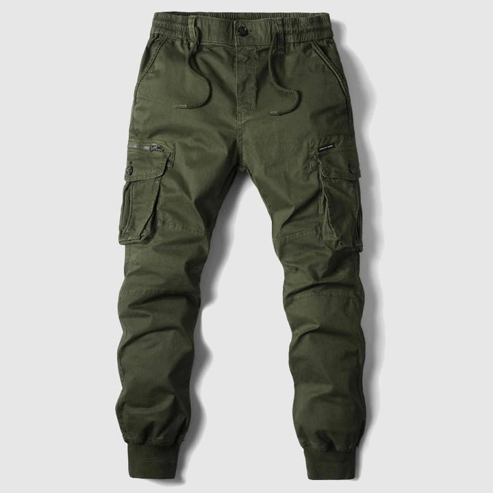 Herren Taktische Cargo Jogger Hose Elastischer Bund - Green