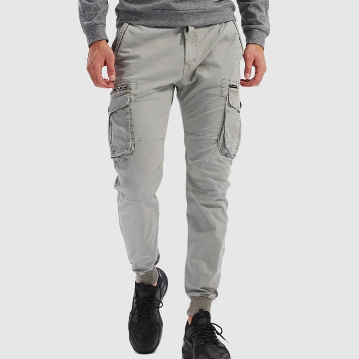 Herren Taktische Cargo Jogger Hose mit Kordelzug