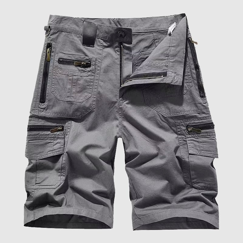 Herren Taktische Cargo Short mit Reißverschlusstaschen - Gray