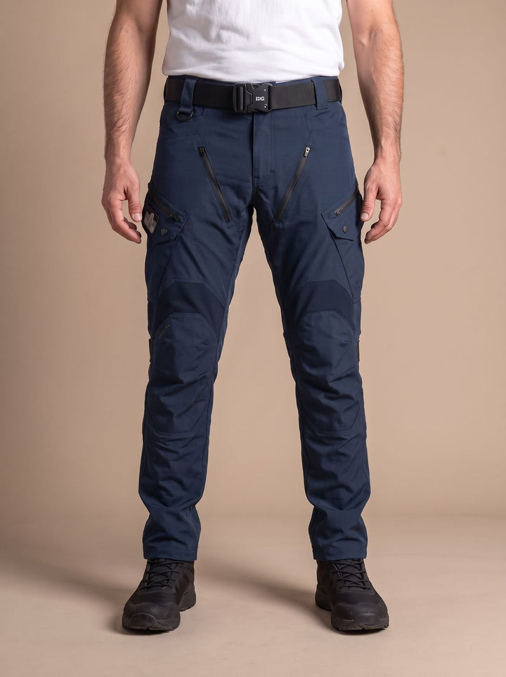 Herren Taktische Wasserdichte Cargohose mit Verstärkten Kniebereichen - Navyblau