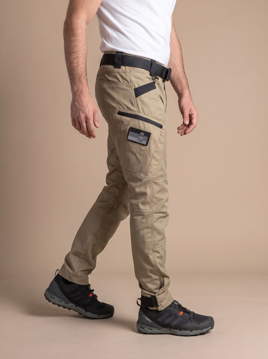 Herren Taktische Wasserdichte Cargohose mit Verstärkten Kniebereichen - Beige