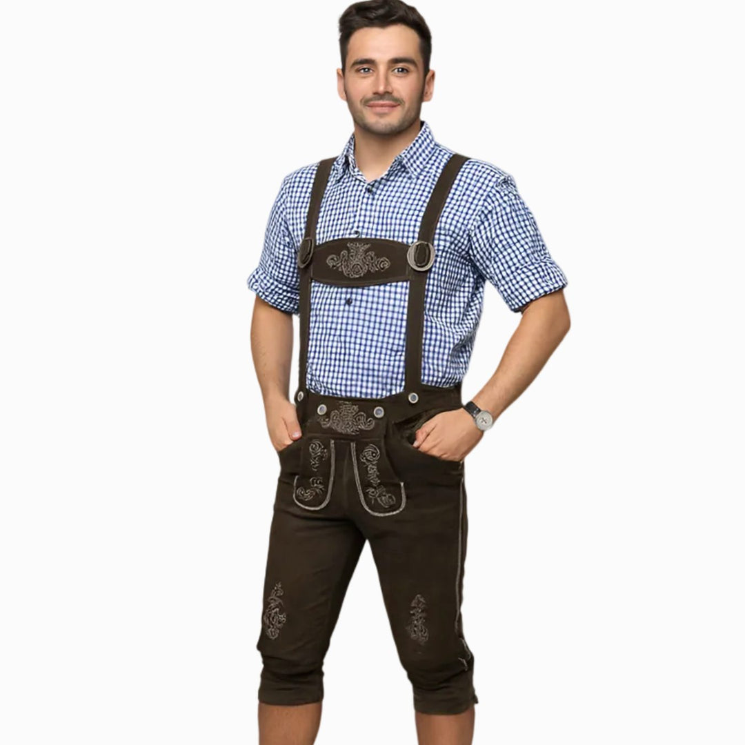 Herren Trachten Kniebundhose mit Hosenträgern Oktoberfest