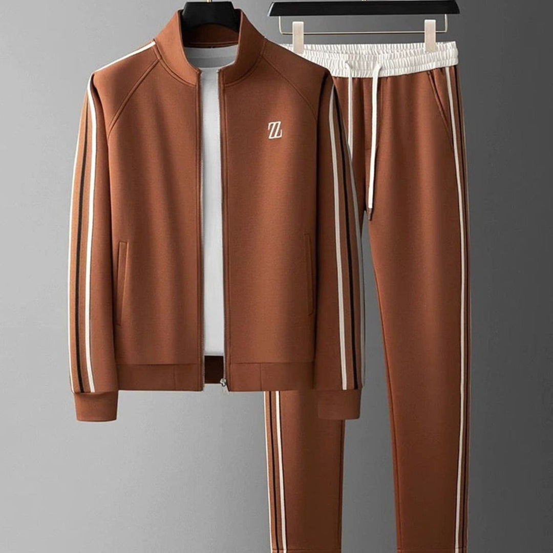 Herren Trainingsanzug für jede Aktivität Regular Fit Streifen Lycra