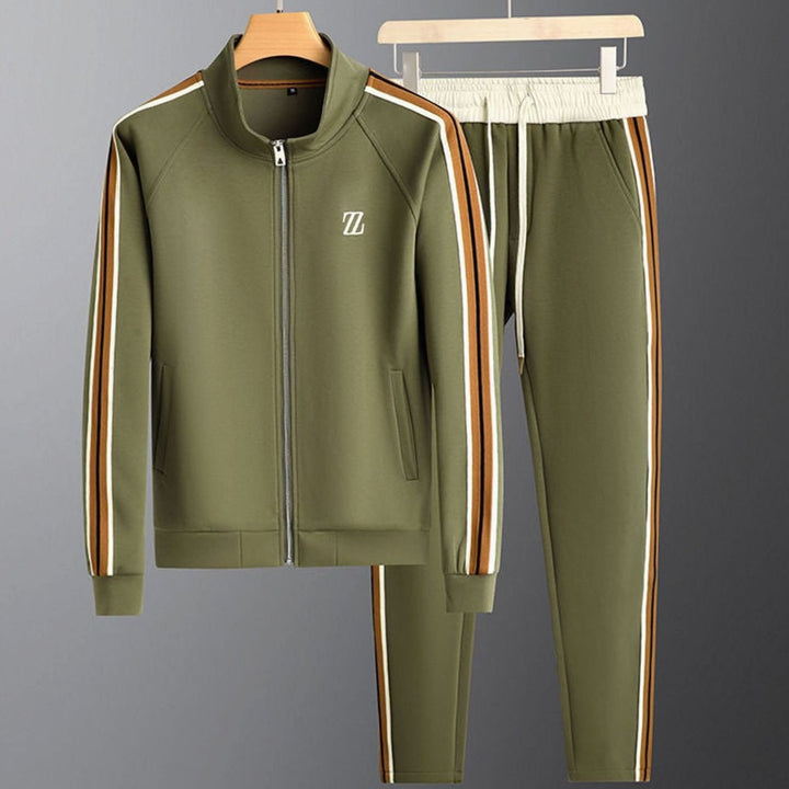 Herren Trainingsanzug für jede Aktivität Regular Fit Streifen Lycra