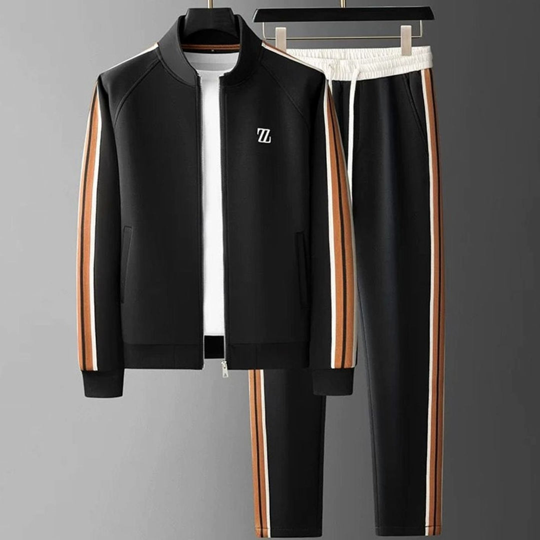 Herren Trainingsanzug für jede Aktivität Regular Fit Streifen Lycra