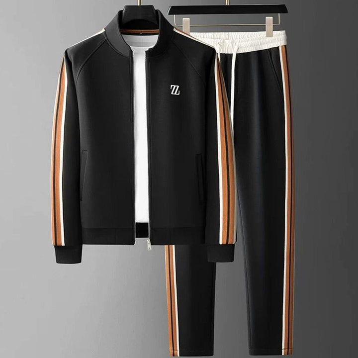 Herren Trainingsanzug für jede Aktivität Regular Fit Streifen Lycra