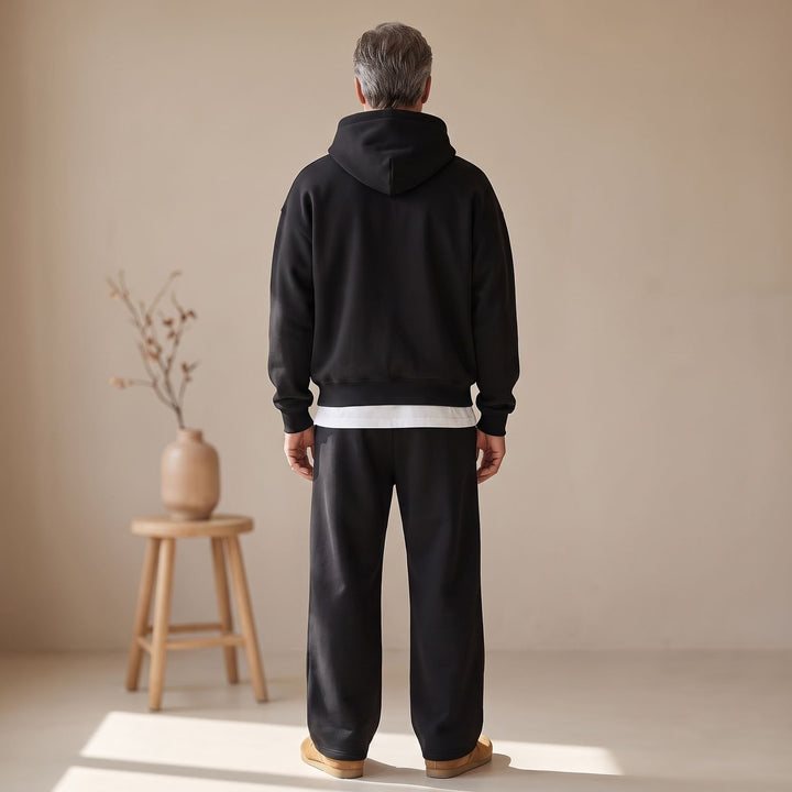 Herren Trainingsanzug Set Hoodie Jogginghose Gerade Passform