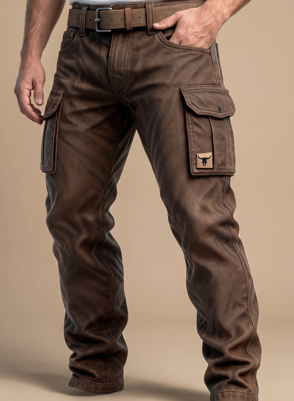 Herren Utility-Cargohose mit geraden Beinen und isolierter Fütterung