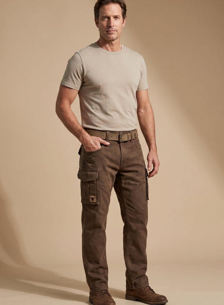 Herren Utility-Cargohose mit geraden Beinen und isolierter Fütterung