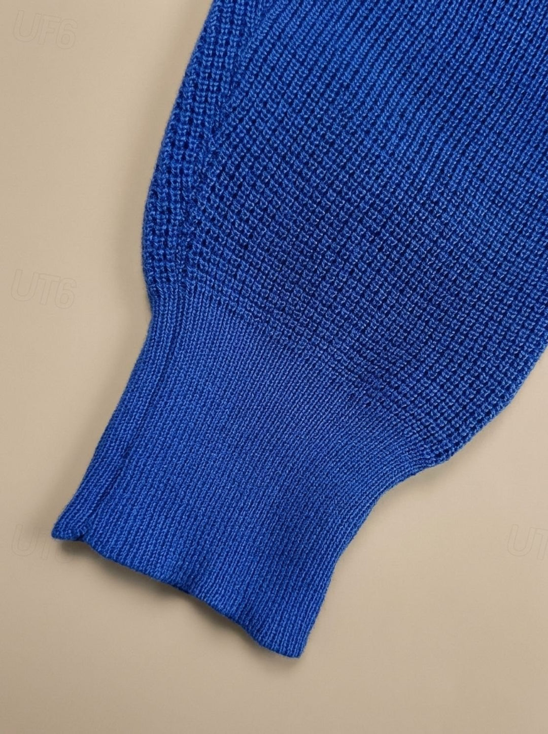 Herren Waffelstrick-Pullover mit Knopf-Stehkragen und Ellbogenpatches