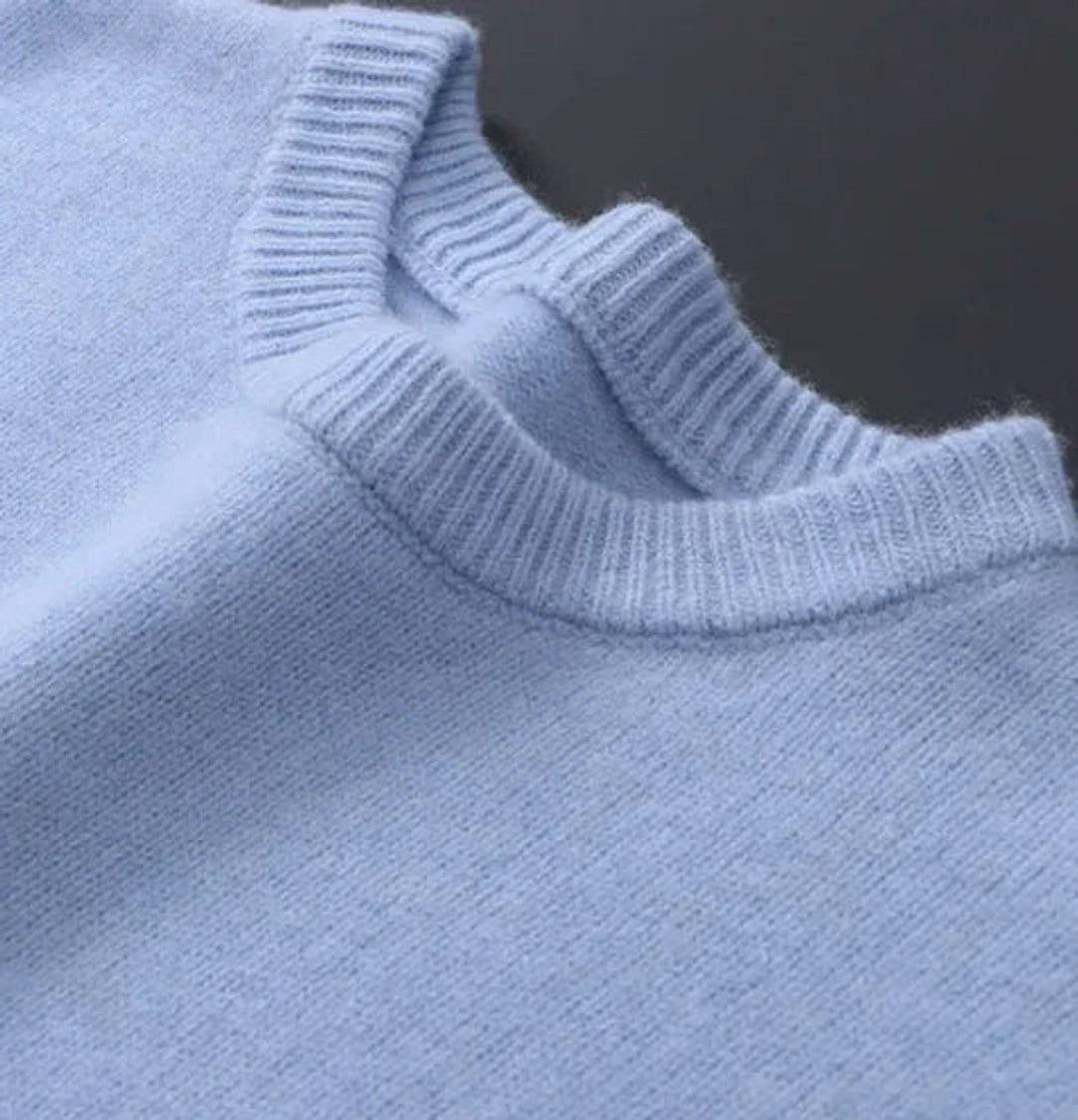 Herren Weicher Mohair Rundhals Knit Sweater Pullover