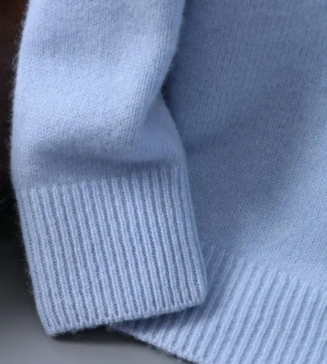 Herren Weicher Mohair Rundhals Knit Sweater Pullover