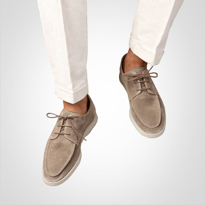 Herren Wildleder-Optik Schnürloafer Bootsschuh-Derby
