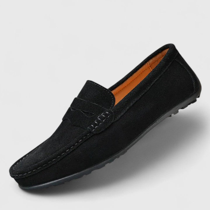 Herren Wildleder Penny-Loafer Klassischer Slip-on Komfortschuh