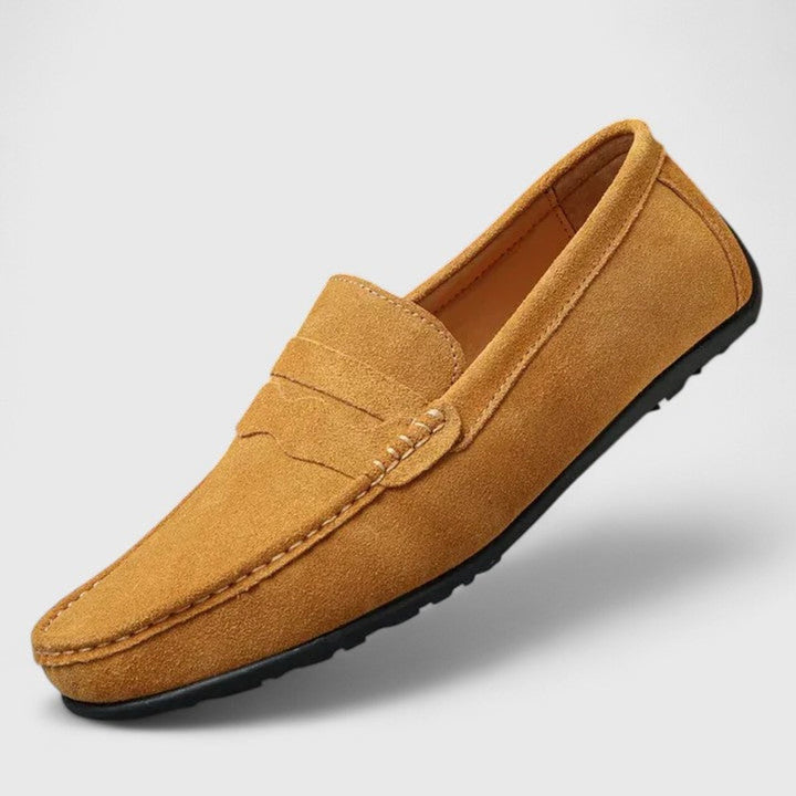 Herren Wildleder Penny-Loafer Klassischer Slip-on Komfortschuh