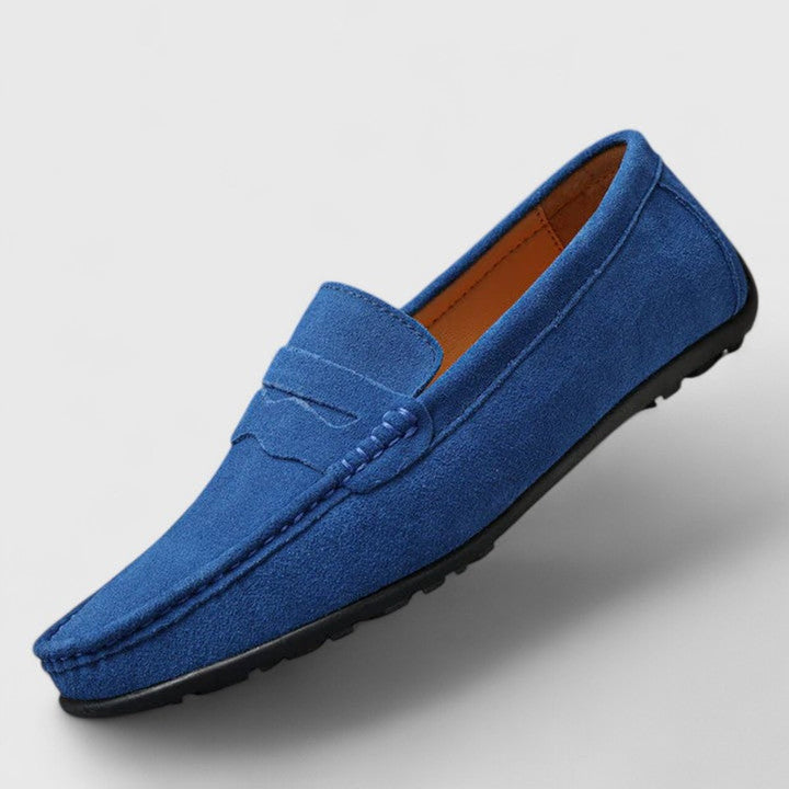 Herren Wildleder Penny-Loafer Klassischer Slip-on Komfortschuh