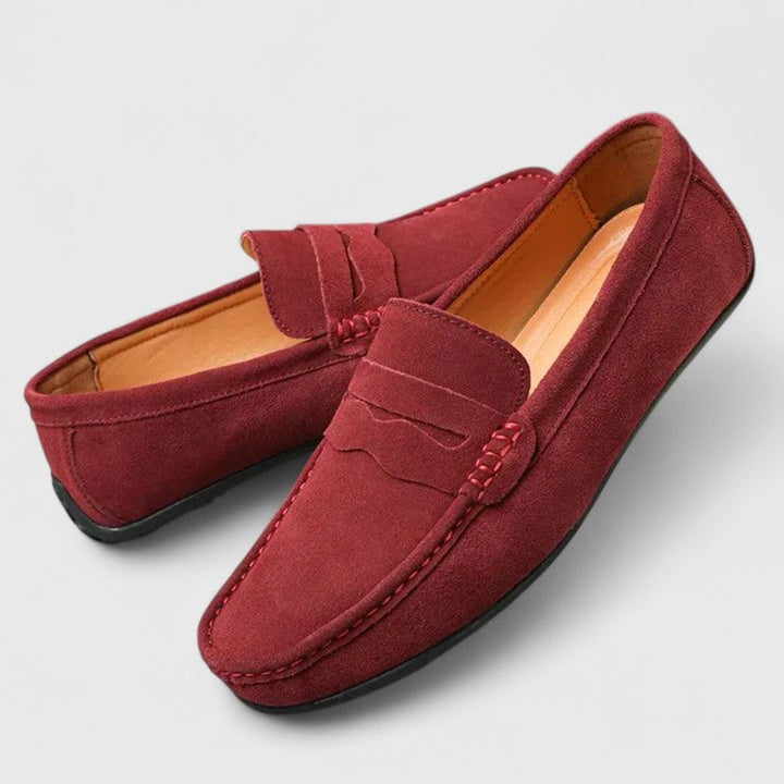 Herren Wildleder Penny-Loafer Klassischer Slip-on Komfortschuh