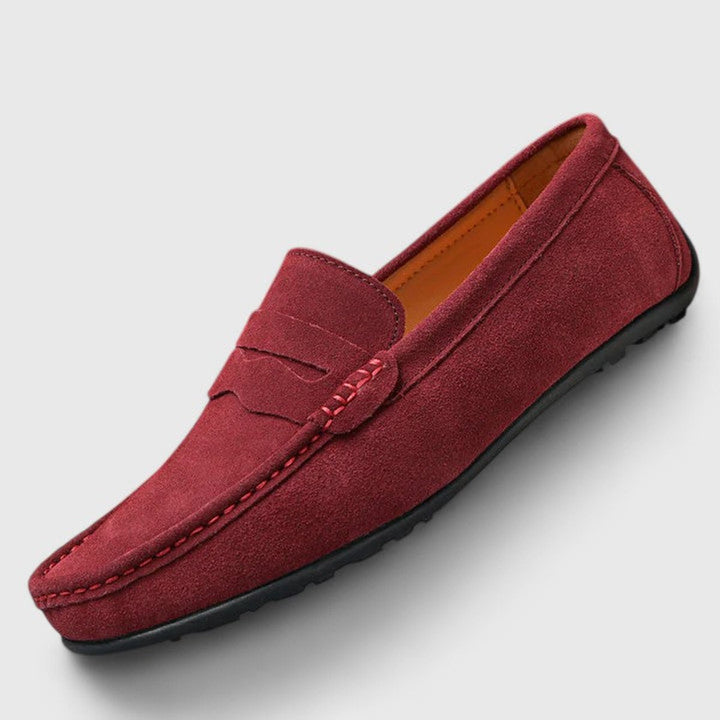 Herren Wildleder Penny-Loafer Klassischer Slip-on Komfortschuh