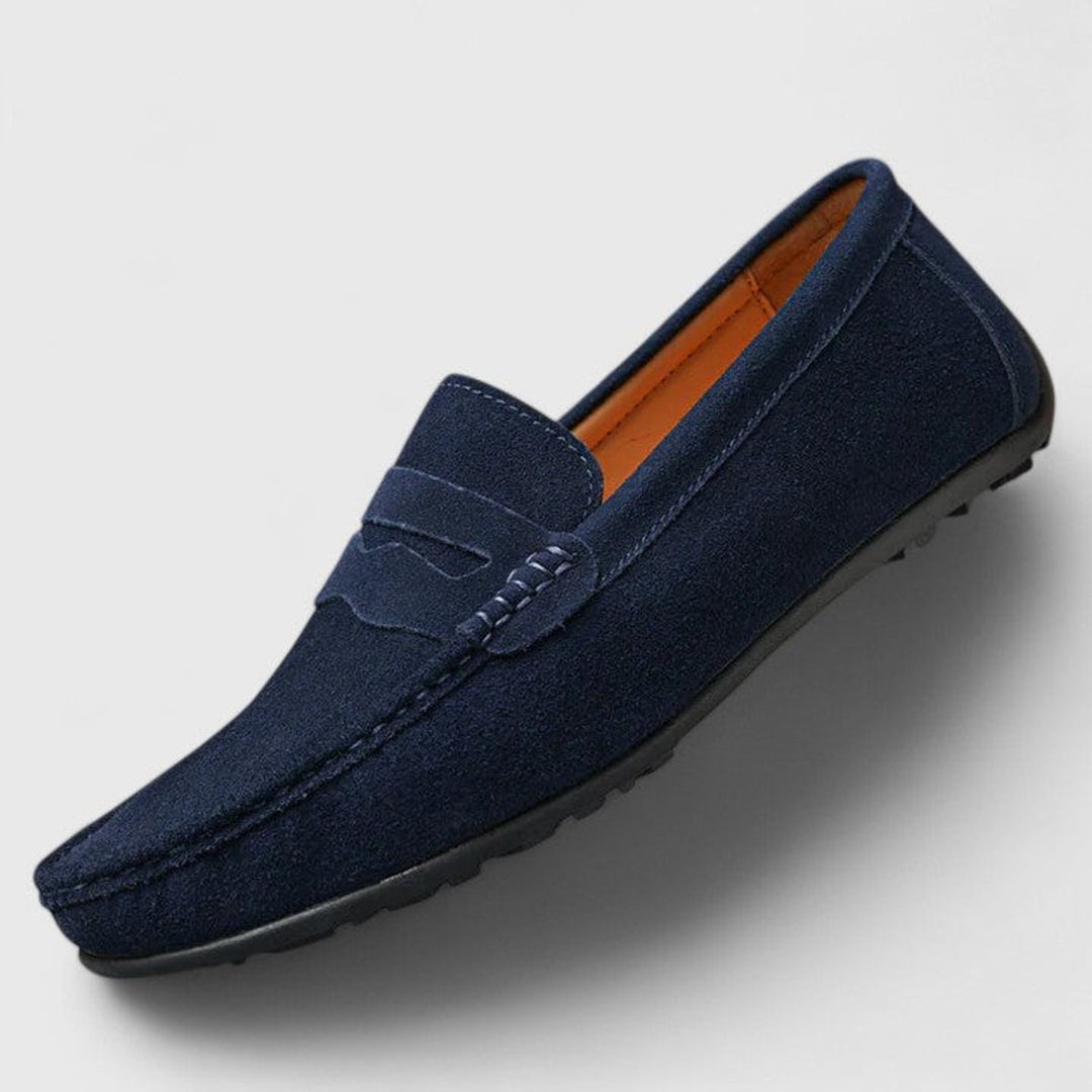 Herren Wildleder Penny-Loafer Klassischer Slip-on Komfortschuh