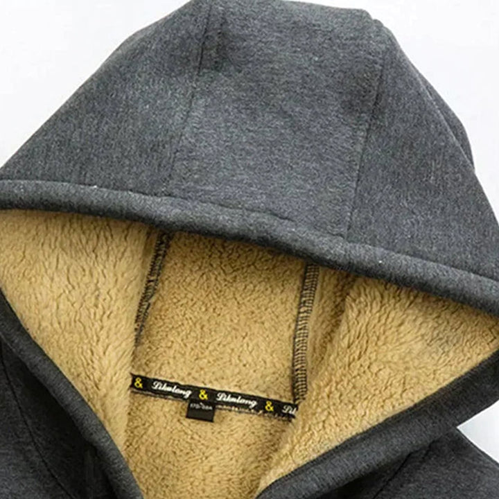 Herren Winterjacke mit Fleece-Futter und Kapuze
