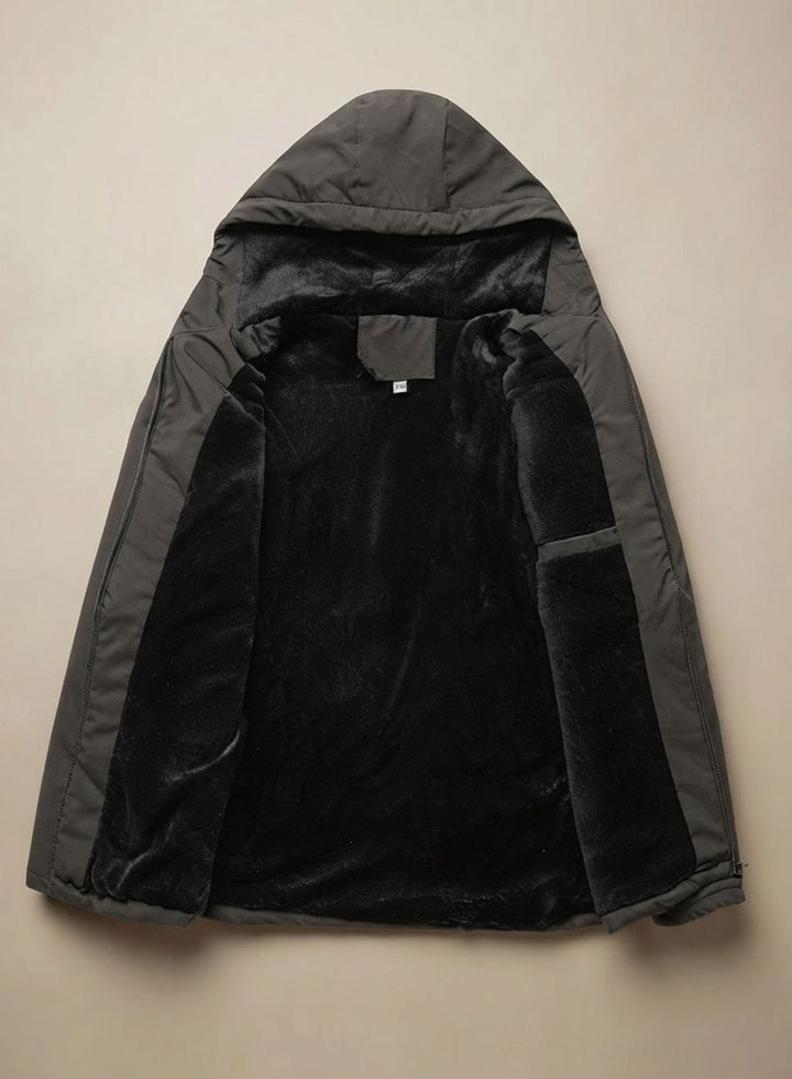 Herren Winterjacke Wasserdichte Kapuzenjacke Warm Gefüttert