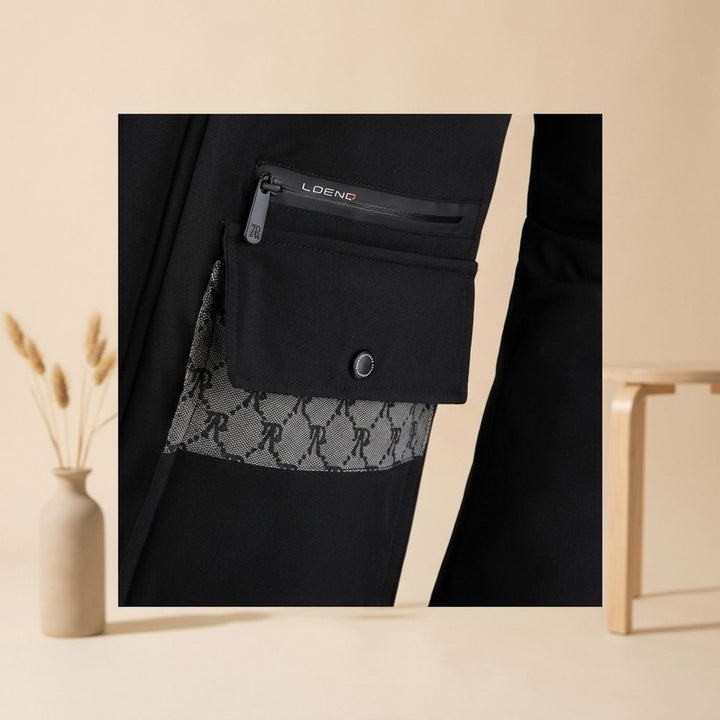 Herren Wintermantel mit Fellkapuze und Mehrfachtaschen