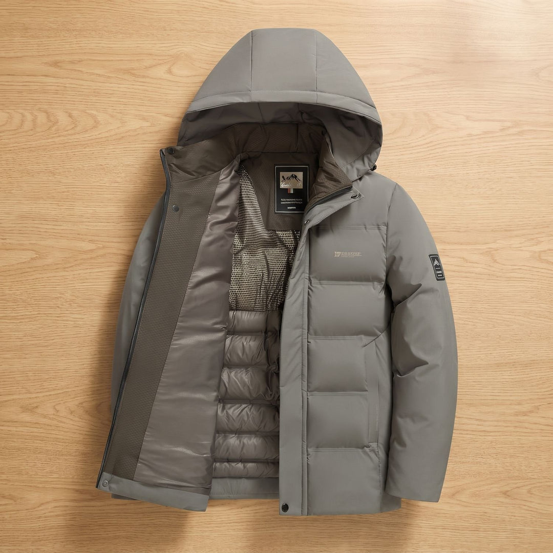 Herren Wintermantel Oversized Kapuzenmantel Gefüttert