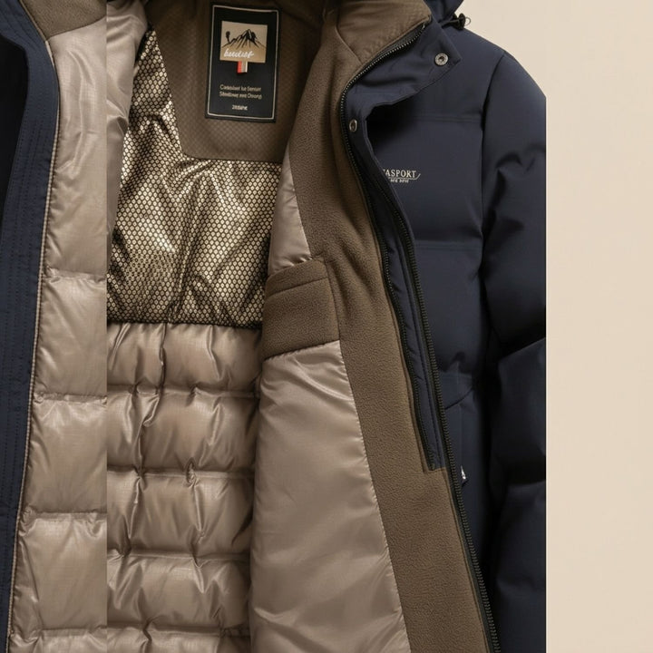 Herren Wintermantel Oversized Kapuzenmantel Gefüttert