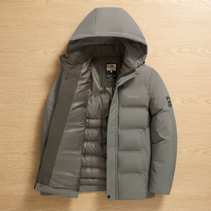 Herren Wintermantel Oversized Kapuzenmantel Gefüttert