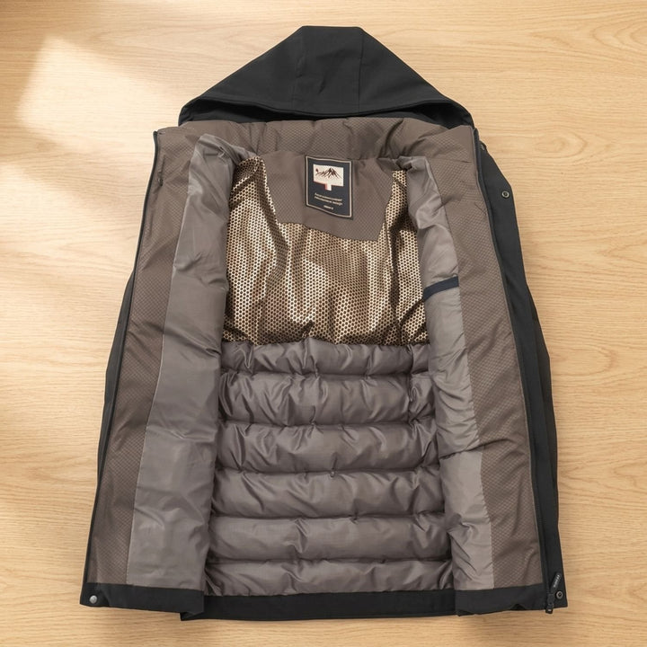 Herren Wintermantel Oversized Kapuzenmantel Gefüttert