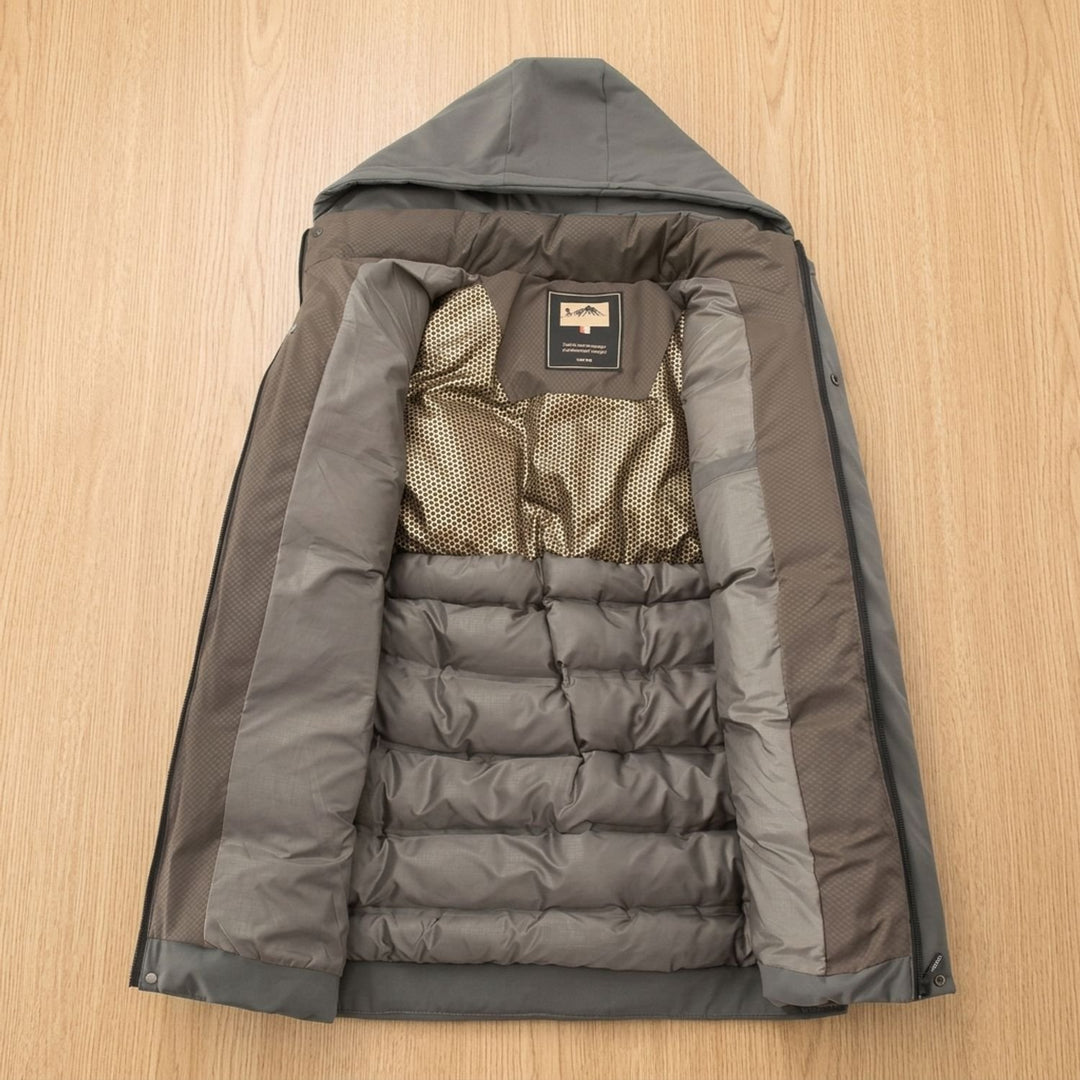 Herren Wintermantel Oversized Kapuzenmantel Gefüttert