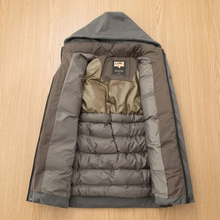 Herren Wintermantel Oversized Kapuzenmantel Gefüttert