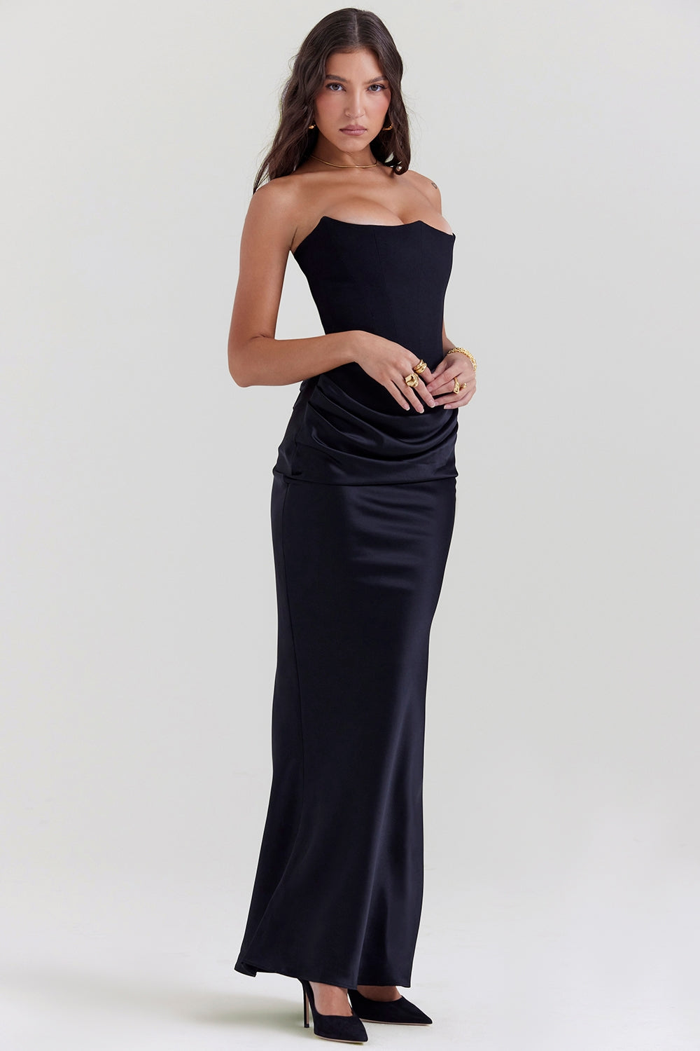 Renate | Damen Trägerloses Maxi Kleid für Hochzeitsgäste